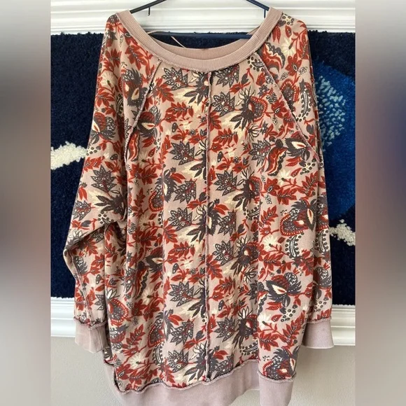 Free People Go On Get Floral Pullover Sweater - Picture 2 of 6